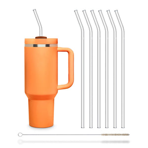 6x 30cm (curved) glass straws 0.33 - 0.6L