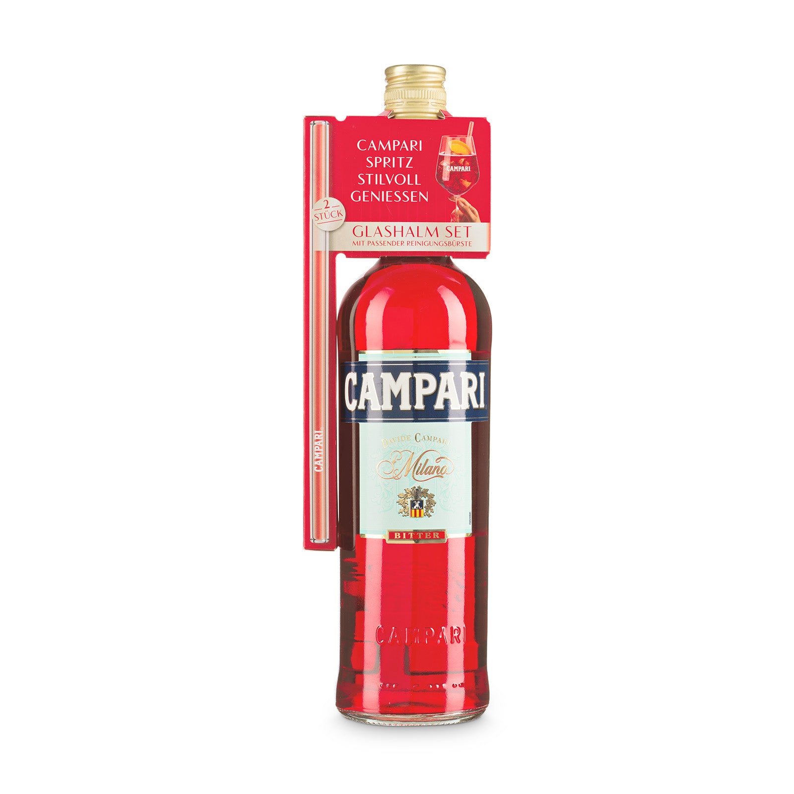 Campari Strohhalme aus Glas Glashhalm verpackung Glass Straws HALM firma