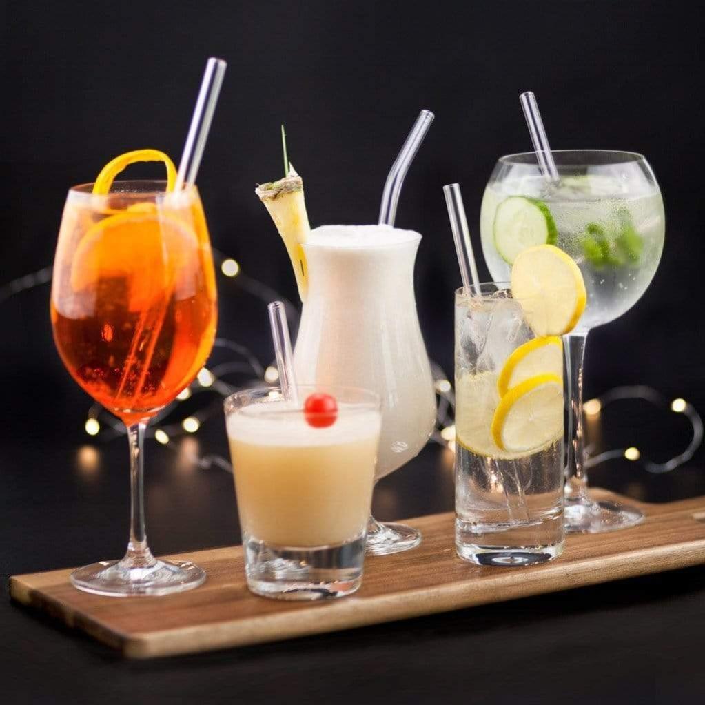 HALM Cocktail Recipes Pailles en verre - Le livre de cocktails en verre Lot  de 20 - HALM Straws